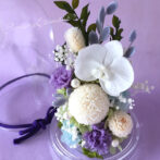 お供えや仏花にコチョウランのドーム型プリザーブドフラワー|はるか