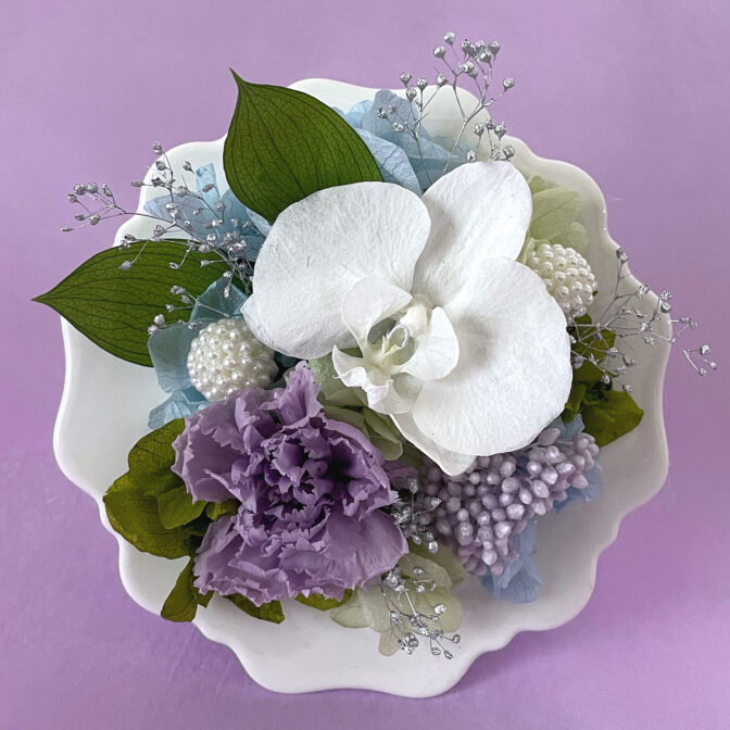 プリザーブドフラワー｜ノーブルホワイト（ラベンダー）